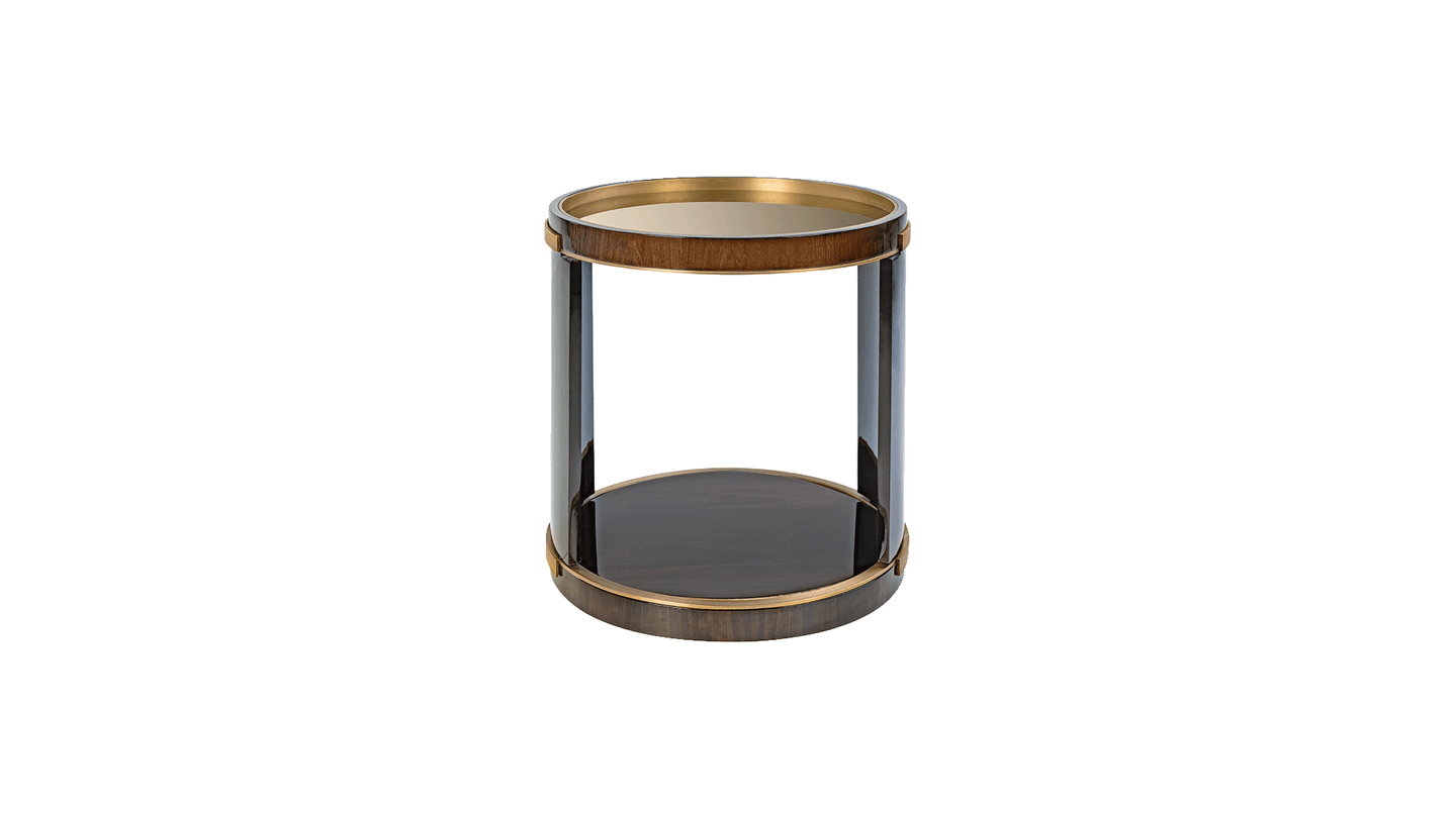 Frato Livorno Side Table | Luxury Circular Side Table with Hidden ...