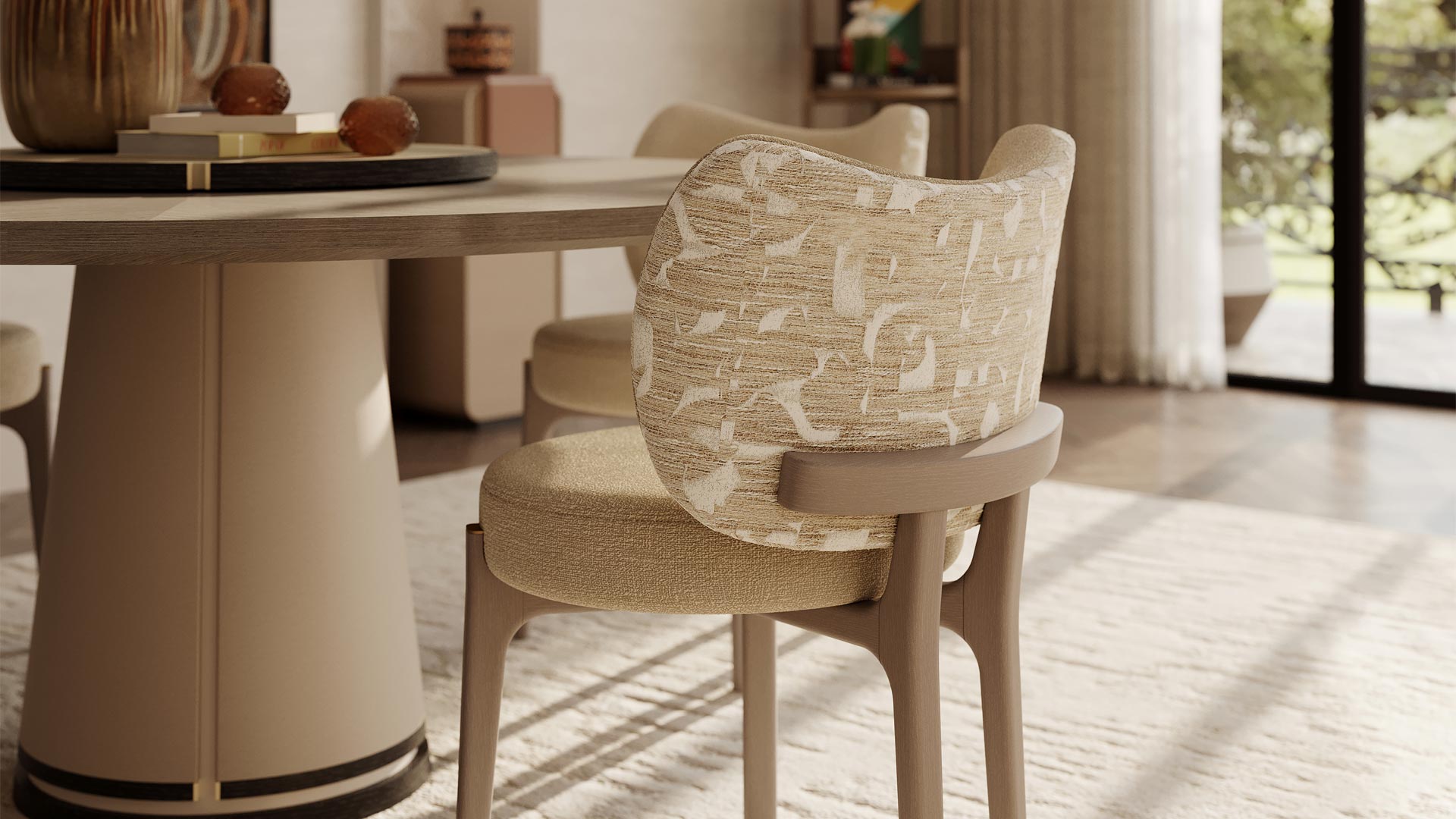 ナナオ BOSCO Dining chair ナナオ BOSCO Dining chair Bosco Dining Chair (Cream Fabric