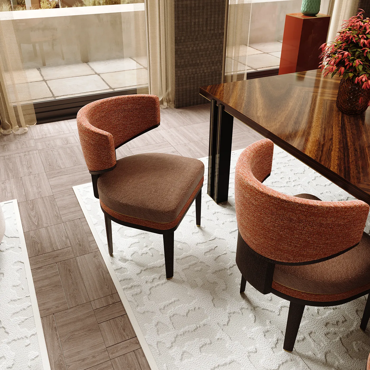 Hoft Furniture Walnut Dining Room Article Zola Dining Chair Divine